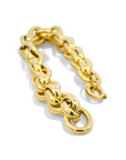 Pulsera eslabones entrelazados plata 925 bañada oro