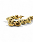 Pulsera eslabones entrelazados plata 925 bañada oro