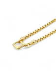 Pulsera tipo “box chain” en plata 925 bañada en oro