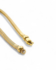 Pulsera Snake en plata 925 bañada en oro