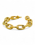 Pulsera eslabon gold simple plata 925