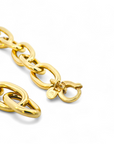 Pulsera eslabon gold simple plata 925