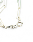 Pulsera doble clip plata 925 bañada en rodio