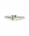 Anillo Diseño T oro blanco 18K