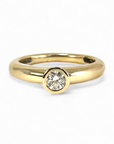 Anillo AMAR Ana Silvia Solitario Diamante Lab Oro 14K OPIA