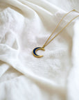 Collar Crescent Moon Lapislázuli