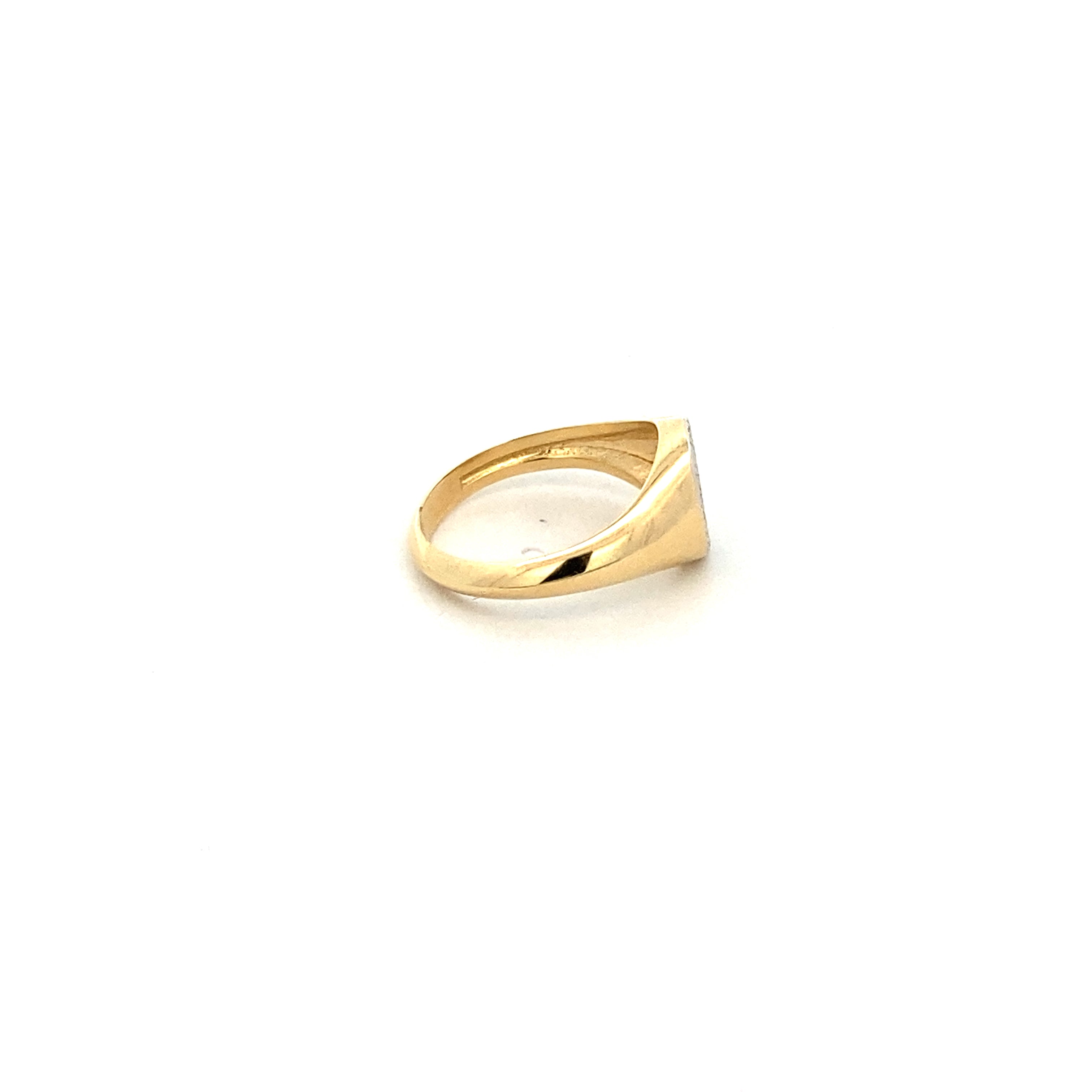 Anillo Oro Amarillo y Diamantes