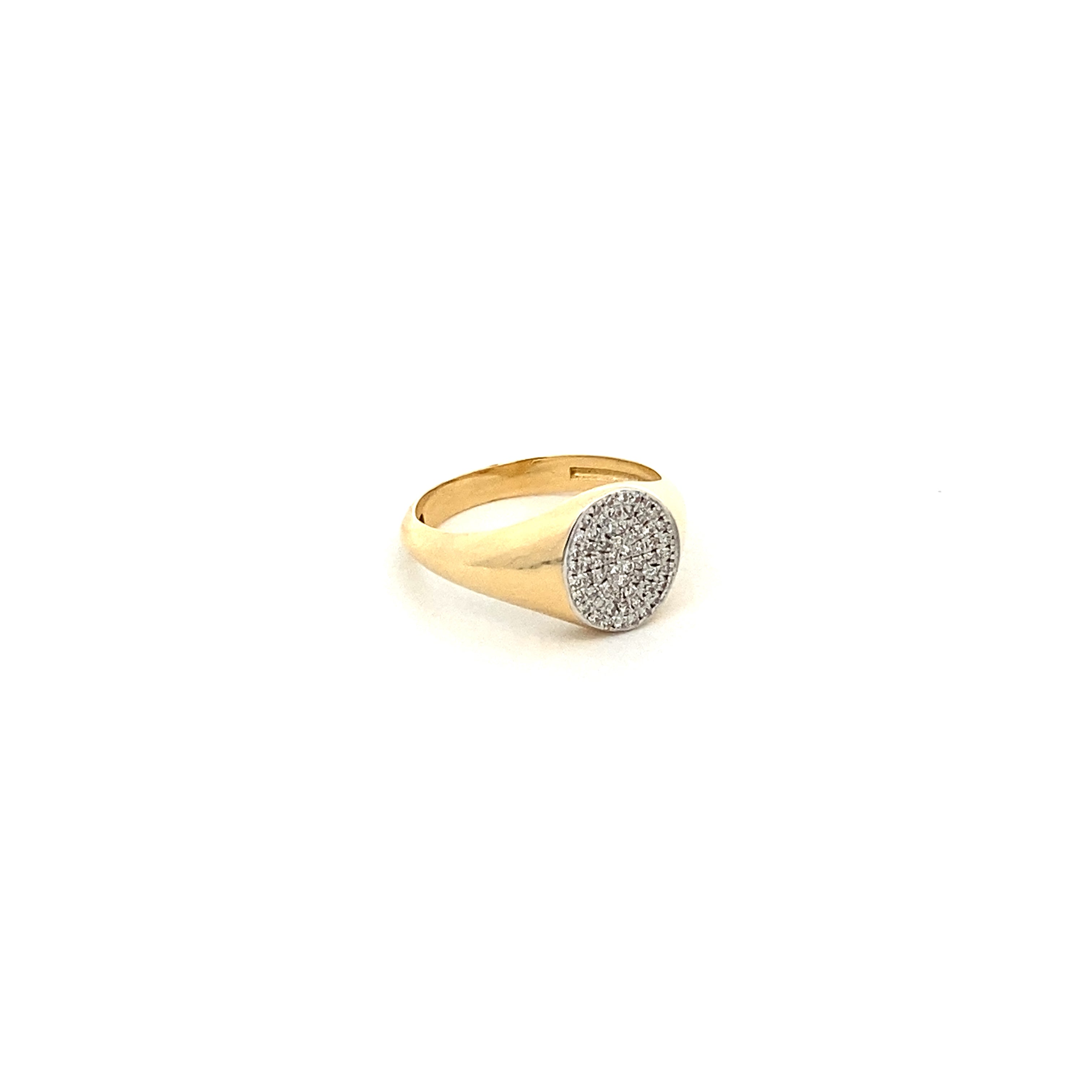 Anillo Oro Amarillo y Diamantes