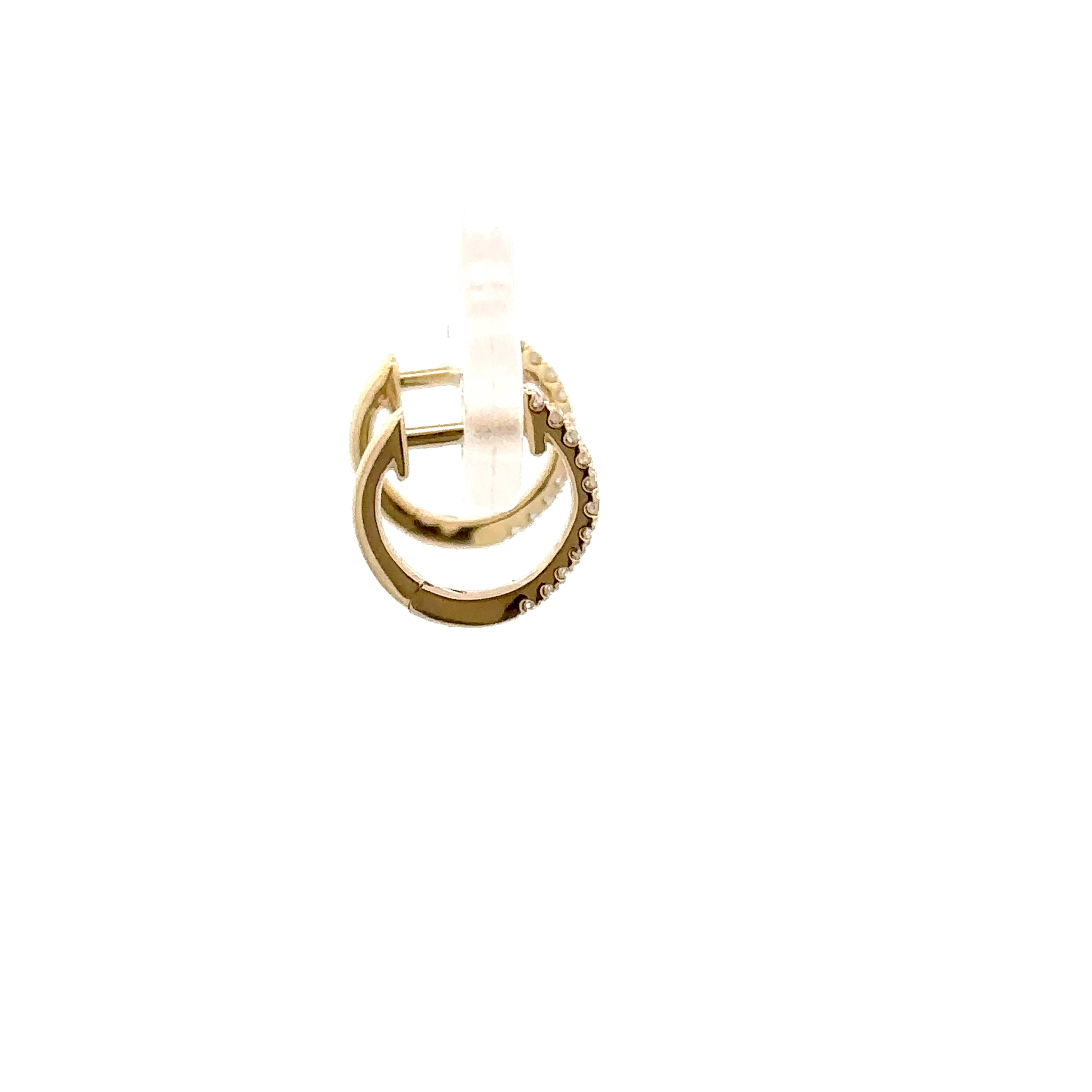 Argollas Oro Amarillo y Diamantes Corte Brillante
