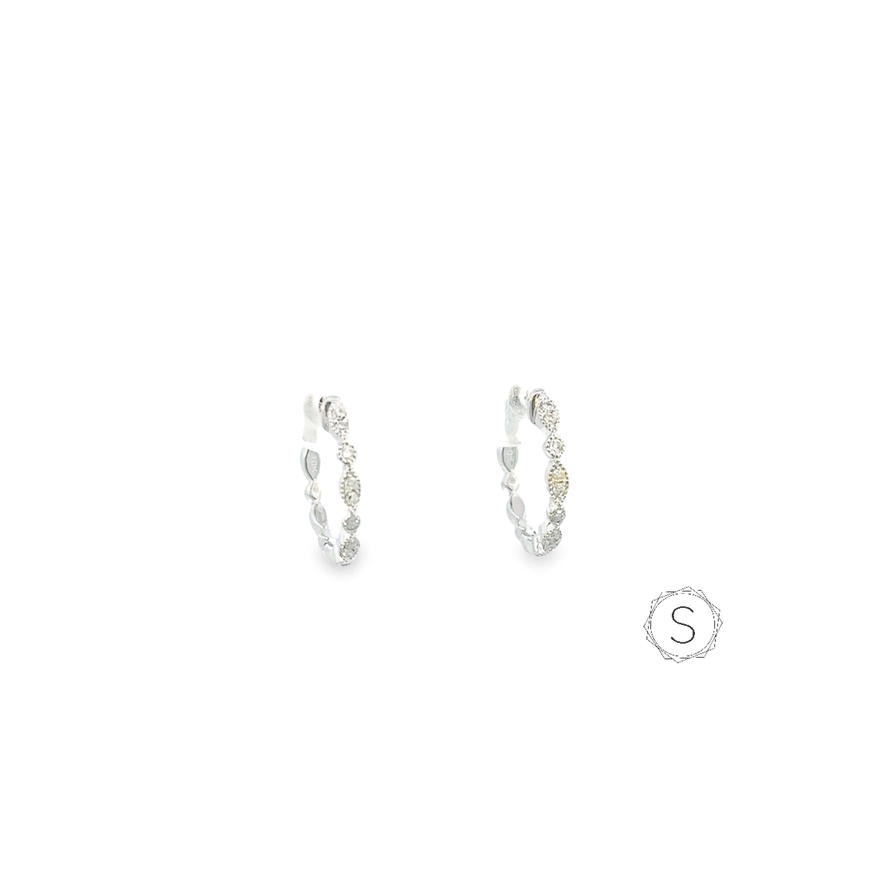 Argollas Oro Blanco y Diamantes