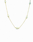 Collar cadena y perlas 4mm 50 cm