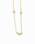 Collar cadena y perlas 4mm 50 cm