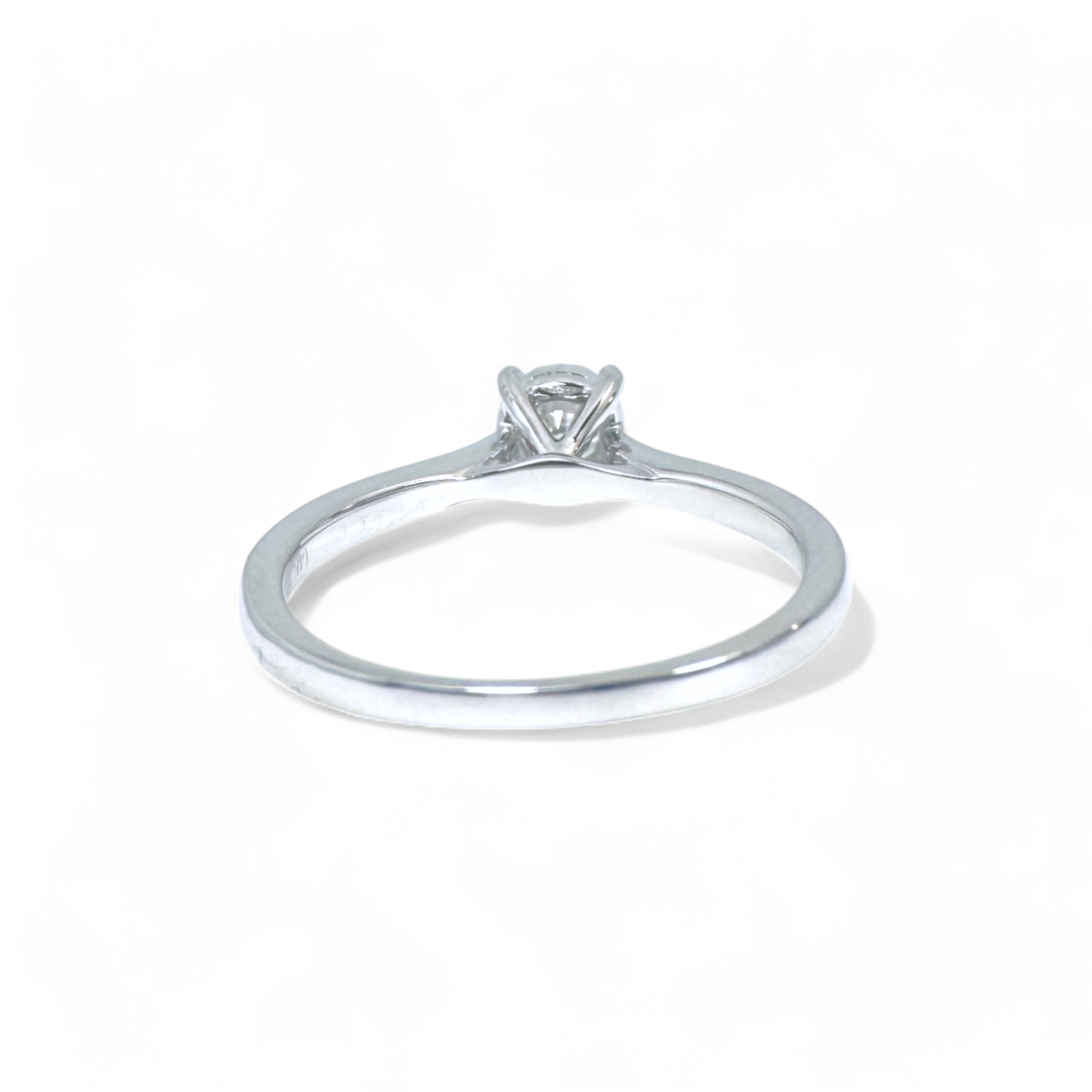 Anillo Solitario Diamante Brillante 14K