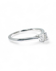 Anillo Solitario Diamante Brillante 14K