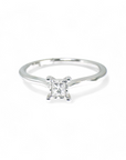 Anillo Solitario Diamante Princess 14K