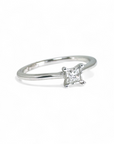 Anillo Solitario Diamante Princess 14K