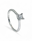 Anillo Solitario Diamante Princess 14K