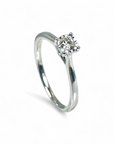 Anillo Solitario Diamante Brillante 14K