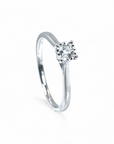 Anillo Solitario Diamante Brillante 14K