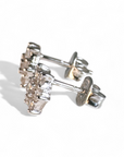 Aros Flor de Circón de Plata 925 Plateados