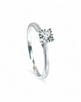 Anillo Solitario Diamante Brillante 14K