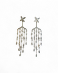 Aros colgantes palitos circones 2 en 1 plata 925