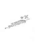 Aros colgantes palitos circones 2 en 1 plata 925