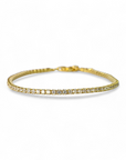 Pulsera Tennis con circones plata bañada en oro