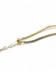 Pulsera Tennis con circones plata bañada en oro