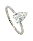 Anillo solitario Diamante Lab Corte Gota 1 Ct Oro 18K