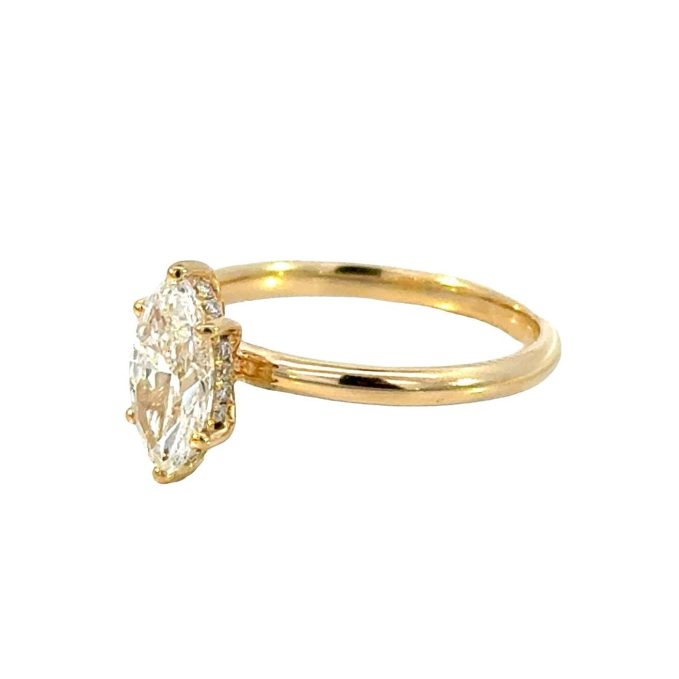 Anillo solitario Diamante Lab Marquise 1,06 Ct Oro 18K