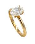 Anillo solitario Diamante Lab Oval 1,05 Ct Oro 18K