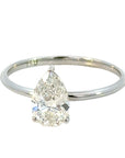 Anillo solitario Diamante Lab Corte Gota 1 Ct Oro 18K