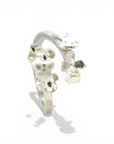 Anillo abierto Flor mini 2 y 2 Plata - Xime Carbacho