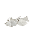 Aros colgantes hojas texturadas chicas Plata - Xime Carbacho