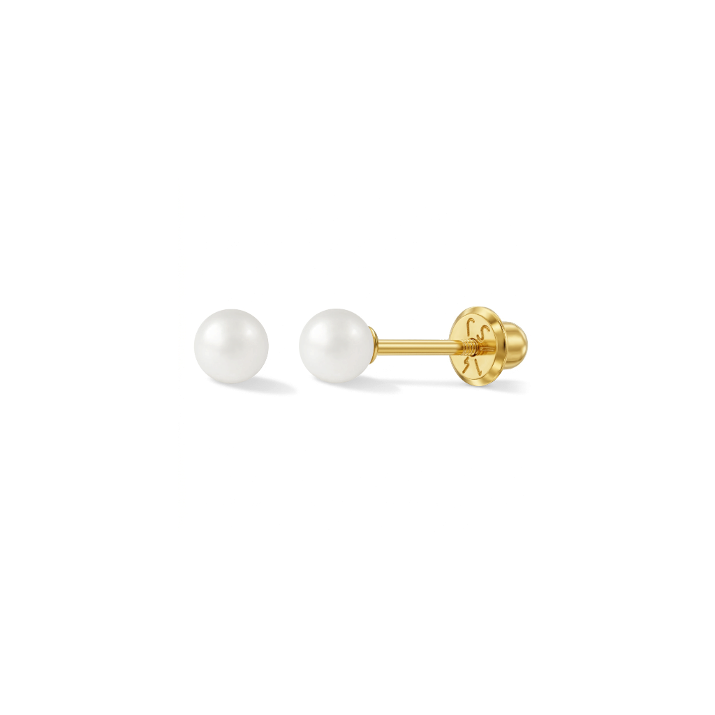 Aros Abridores Perlas naturales Oro 14K 4 - 4.5 mm
