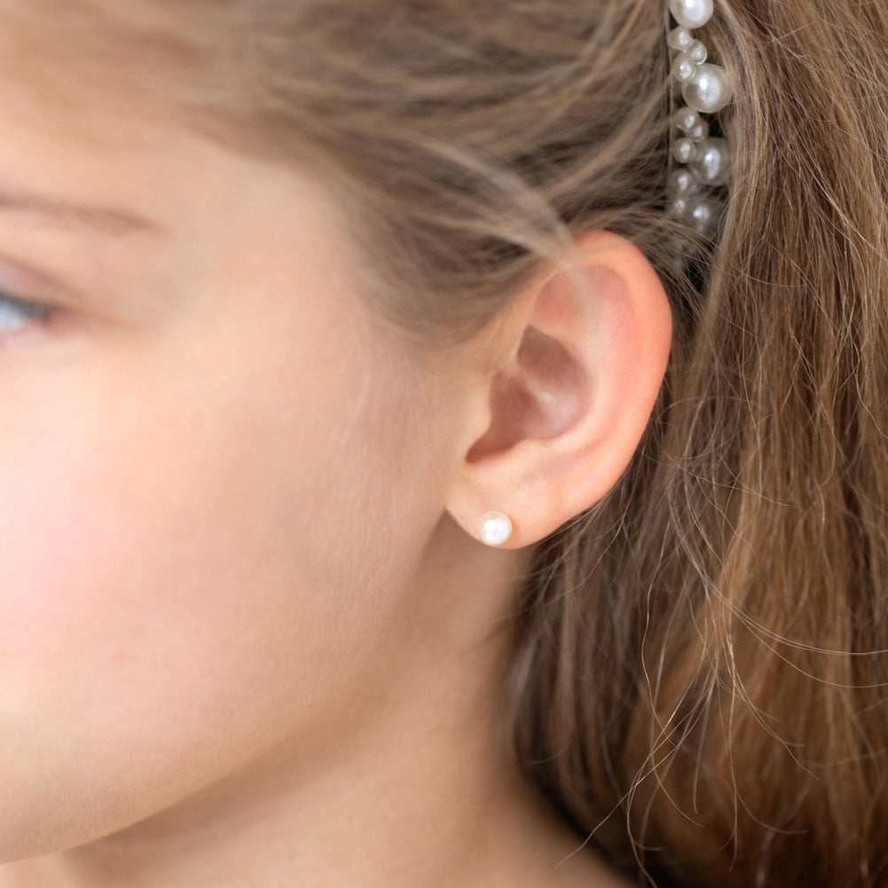 Aros Abridores Perlas naturales Oro 14K 4 - 4.5 mm