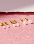 Aros Abridores Perlas naturales Oro 14K 4 - 4.5 mm
