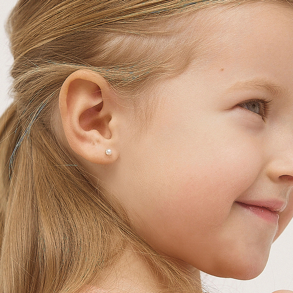 Aros Abridores Perlas naturales Oro 14K 3.5 - 4 mm