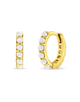 Aros Argolla Petite Perl 9 mm Oro 14K