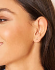 Aros Stud Constelación Circón Oro 14K