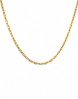 Cadena de eslabones de oro 18K de 50 cm de largo de la marca Sophia Schneider Joyas con acabado brillante
