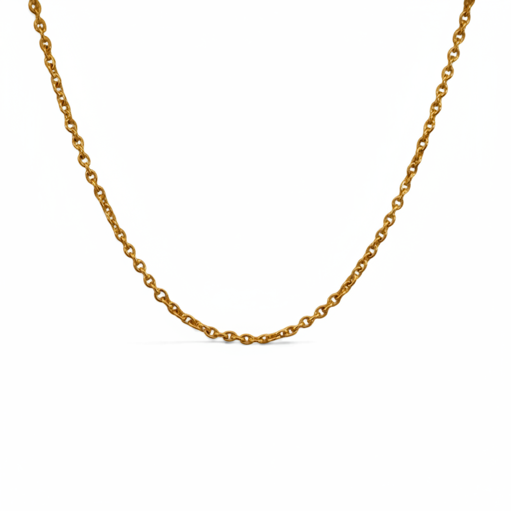 Cadena tipo Rolo de 45 cm en oro amarillo de 18K de Sophia Schneider Joyas con eslabones redondos clásicos