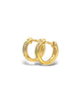 Aros argollas diamantes en riel 0,05 ct oro 10K