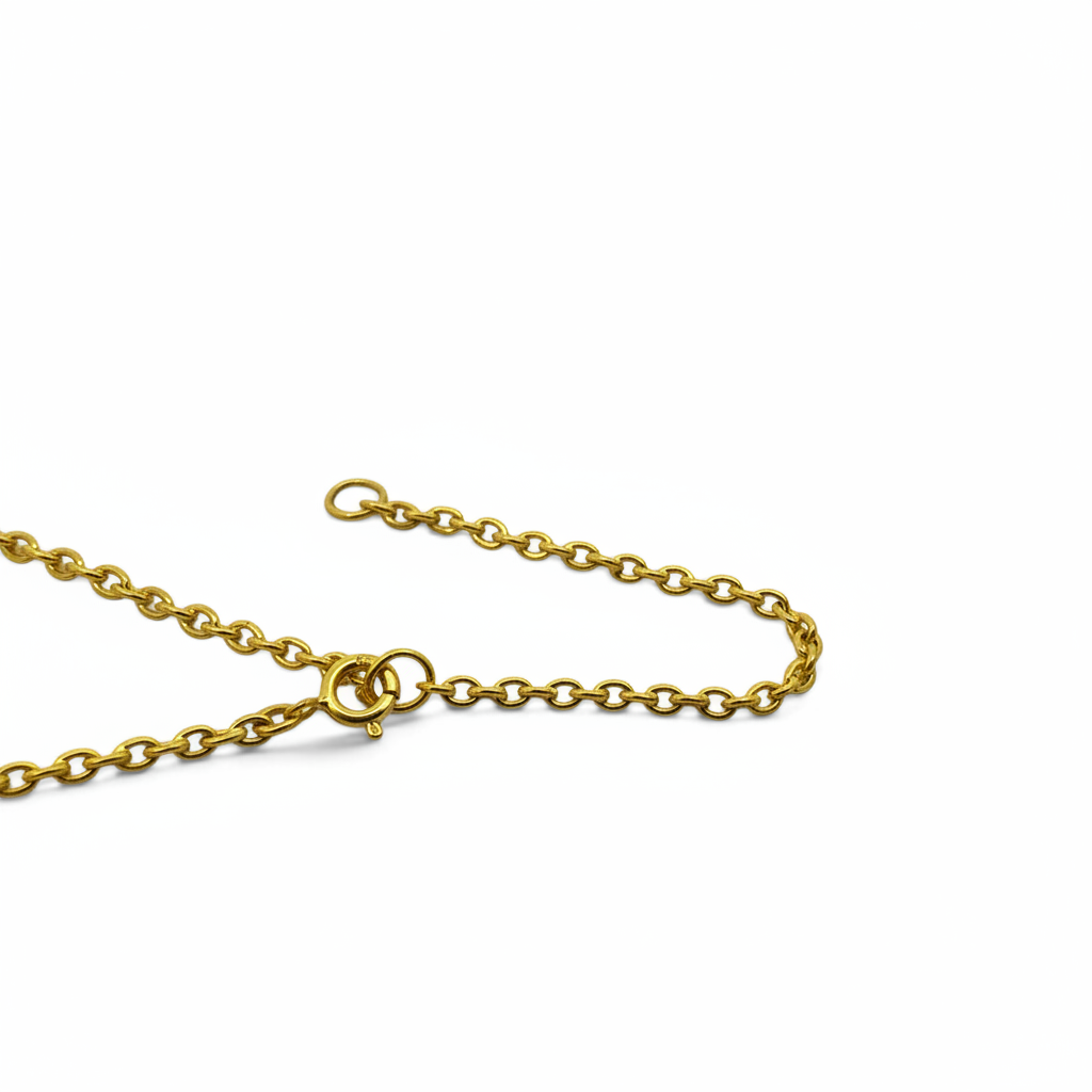 Cadena Rolo de 45 cm en oro amarillo de 18K con cierre de reasa, de Sophia Schneider Joyas