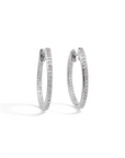 Aros argollas in-out de plata 925 con diamantes corte brillante de 0,25 ct de Sophia Schneider Joyas