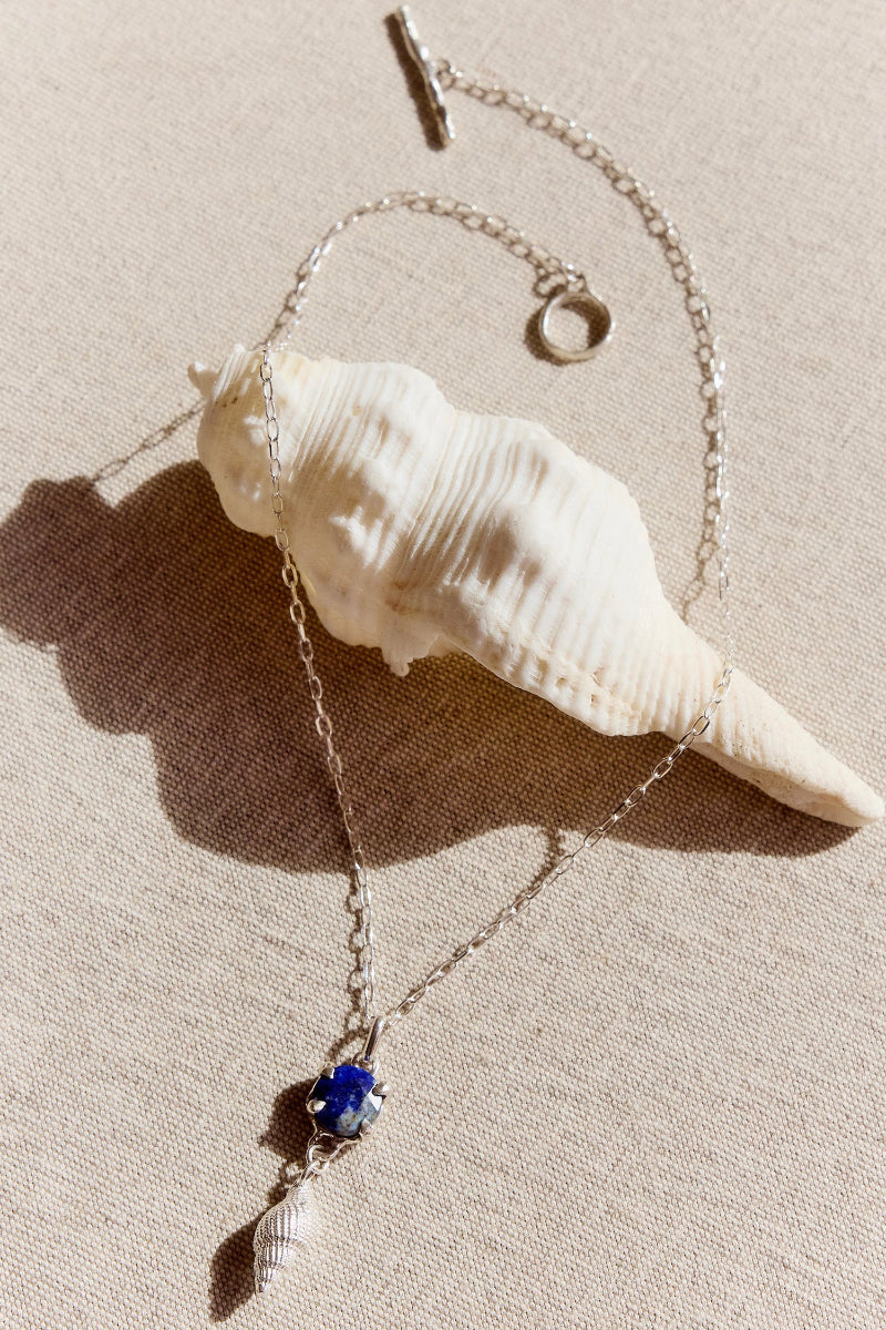 Colgante espiral Plata y Lapislázuli - Tita Cardemil