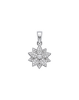 Colgante Sophia Schneider Joyas en forma de flor de plata 925 con diamantes brillantes de 0,125 ct