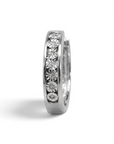 Aros argollas Sophia Schneider Joyas de plata 925 con diamantes en engaste de riel de 15 mm de diámetro