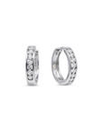 Aros argollas Sophia Schneider Joyas de plata 925 con diamantes corte brillante en engaste de riel de 15 mm